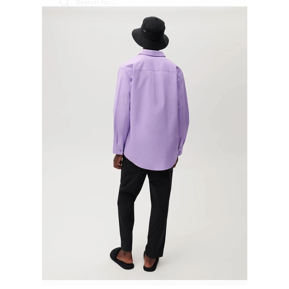 Pangaia Collared Shirt In Orchid Purple — image 3 of 8